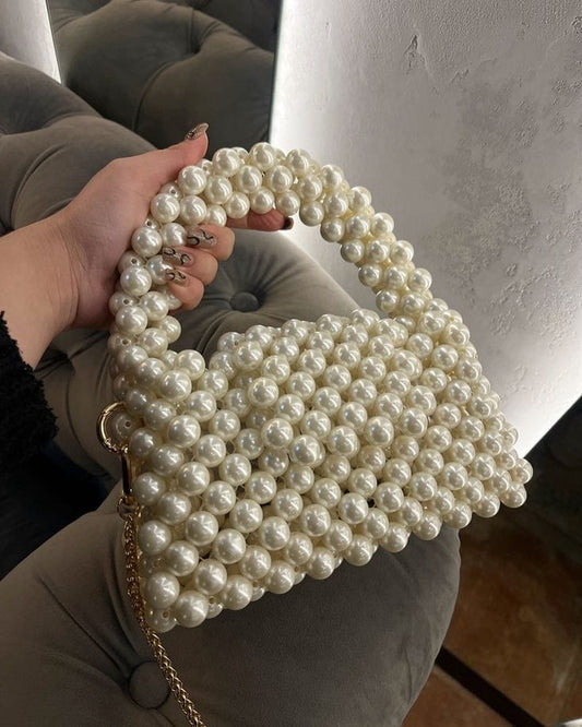 Classic Ivory Pearl Handbag